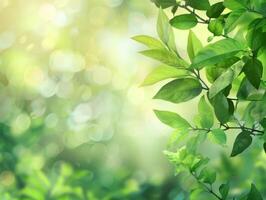 AI generated Green Nature Background photo