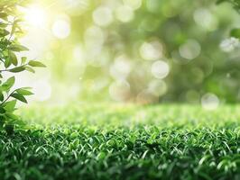 AI generated Green Nature Background photo