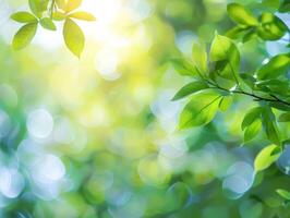 AI generated Green Nature Background photo