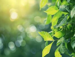 AI generated Green Nature Background photo