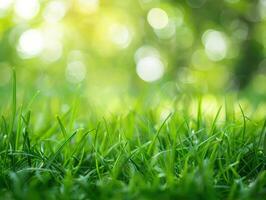 AI generated Green Nature Background photo