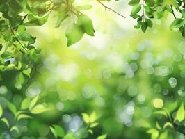 AI generated Green Nature Background photo