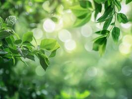 AI generated Green Nature Background photo