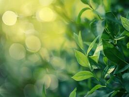 AI generated Green Nature Background photo