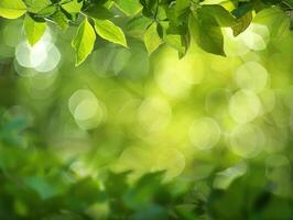 AI generated Green Nature Background photo