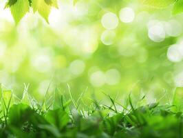 AI generated Green Nature Background photo