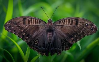 ai generado cerca arriba de mariposa foto