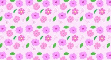 Soft pink floral pattern. Spring seamless pattern with roses and other flowers. Background for Spring Day, Mother's Day, March 8. vector illustration
