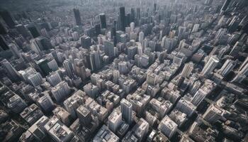 AI generated sky view of cityscape photo