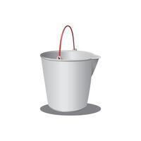 Silver Bucket Vector