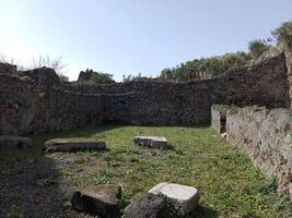 Pompeya, el antiguo romano ciudad enterrado por el erupción de montar Vesubio, soportes como un la unesco mundo patrimonio sitio, ofrecimiento un único vislumbrar dentro diario vida durante el romano imperio. foto