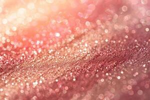 AI generated Rose gold glitter background. Sparkling pink shiny texture. Generative AI photo