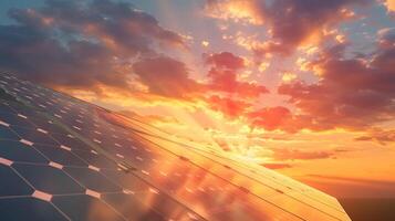 AI generated Fields of solar panels and systems to produce green electricity. AI Generated photo