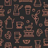 Coffee Beans Pattern Background vector