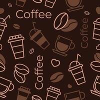Coffee Beans Pattern Background vector