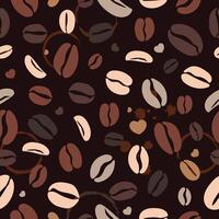 fondo de granos de café vector