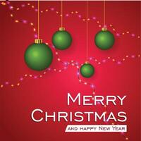 Merry Christmas Red Background vector