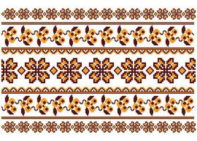 Ornamental texture with flower silhouettes Seamless Pixel base Pattern Background Vector
