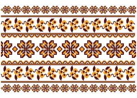 Ornamental texture with flower silhouettes Seamless Pixel base Pattern Background Vector