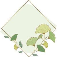 Vector Frame Green Leaf of spring background