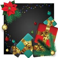 Happy Merry Christmas Cover Decoration Background Vector