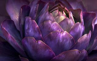 ai generado foto exhibiendo el estético apelación de un alcachofa flor