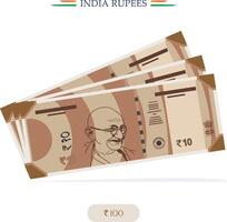 nuevo indio rupias moneda Nota vector ilustración de