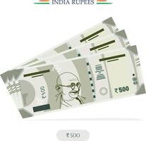 New Indian rupees currency note Vector illustration of