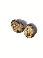 Food, group of quail eggs, isolated on white background photo
