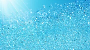 AI Generated Blue glitter sparkle background with shiny light and elegant design for festive celebrations. photo