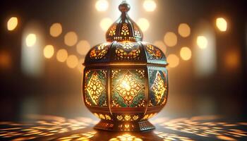 AI generated Exquisite Ramadan Lantern Surpassing Expectations with Intricate Beauty photo