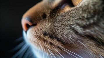 AI generated Cat nose close up day light with copy space photo