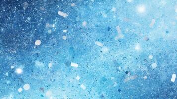 AI Generated Blue glitter sparkle background with shiny light and elegant design for festive celebrations photo