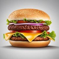 AI generated Photo of Hamburger with Cheese and Tomato