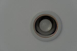 View of E27 type ceiling lamp. The lights were turned off. for background and textured. photo