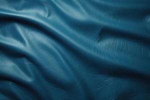 AI Generated Blue Leather Texture Background photo