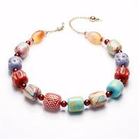 AI generated Gorgeous bead necklace isolated on bright background a perfect addition to any jewellery collection. photo