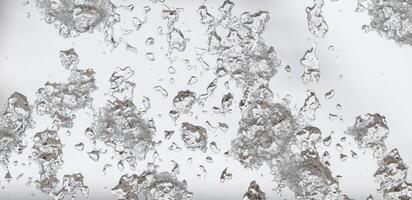 a macro image of ice crystals on a window during winter in Poland photo