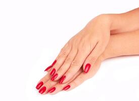 nail red on white photo