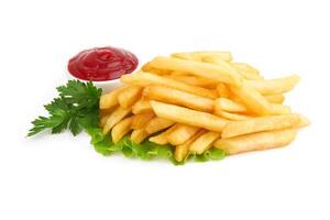 french fries on white photo