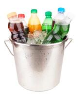 cold beverages on white photo