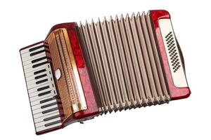 Retro accordion isolated photo