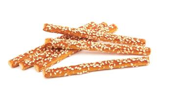 Pretzel sticks coated sesame photo