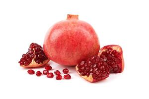 Pomegranate on white photo