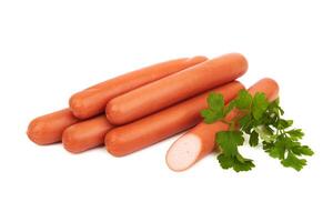 Fresh sausages isolated photo