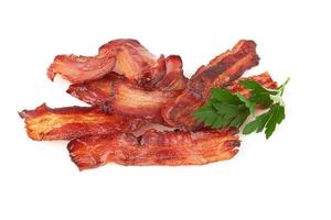 cooked slices of bacon photo
