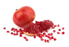 Pomegranate path isolated on a white photo