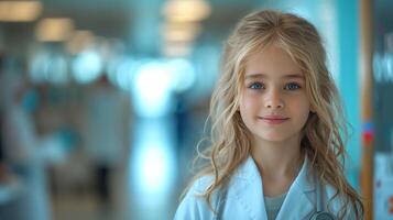 AI generated Child Prodigy Doctor photo