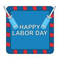Illustration of happy labor day vector