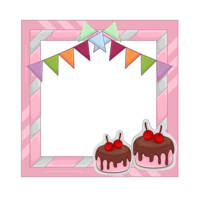 Illustration birthday frame